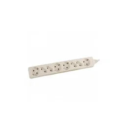 Phasak Regleta BN 0964 con entrada IEC, 4xSchuko + 4xEuro y cable de 1.5m blanca