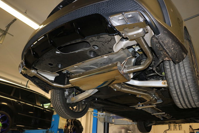 Fox Silenciador final con colas de escape para Mercedes CLA C117/X117 AMG 45