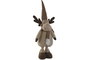 DKD Home Decor Figura Navidad Alpina Marron Beige Poliester 20 x 77 x 30 cm 110cm reno (2 Unidades)