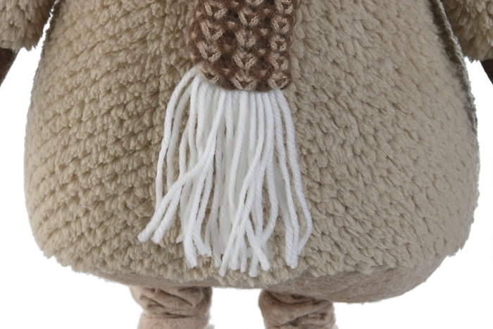 DKD Home Decor Figura Navidad Alpina Marron Beige Poliester 20 x 77 x 30 cm 110cm reno (2 Unidades)