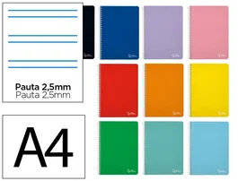 Liderpapel Cuaderno Espiral Witty A4 Tapa Dura Colores Surtidos