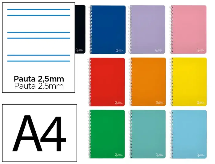 Liderpapel Cuaderno Espiral Witty A4 Tapa Dura Colores Surtidos Liderpapel Cuaderno Espiral Witty A4 Tapa Dura Colores Surtidos
