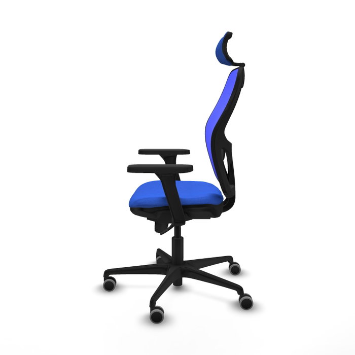 PIQUERAS Y CRESPO Silla de oficina Jorquera Azul con mecanismo Sincro y Brazos 3D