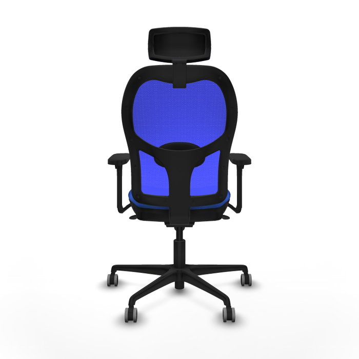 PIQUERAS Y CRESPO Silla de oficina Jorquera Azul con mecanismo Sincro y Brazos 3D
