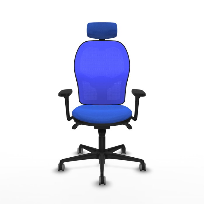 PIQUERAS Y CRESPO Silla de oficina Jorquera Azul con mecanismo Sincro y Brazos 3D