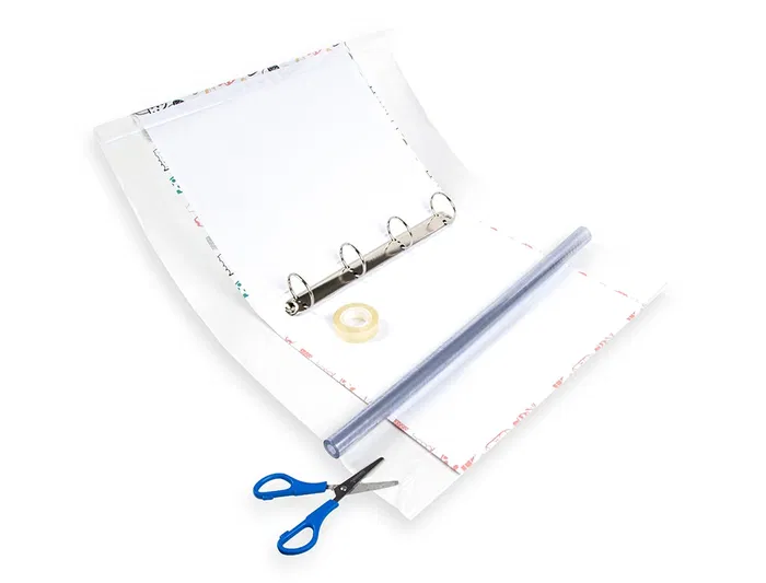 Liderpapel Rollo Plástico Forralibros Transparente 70 Micras, 0.45 m x 100 m, Alta Resistencia