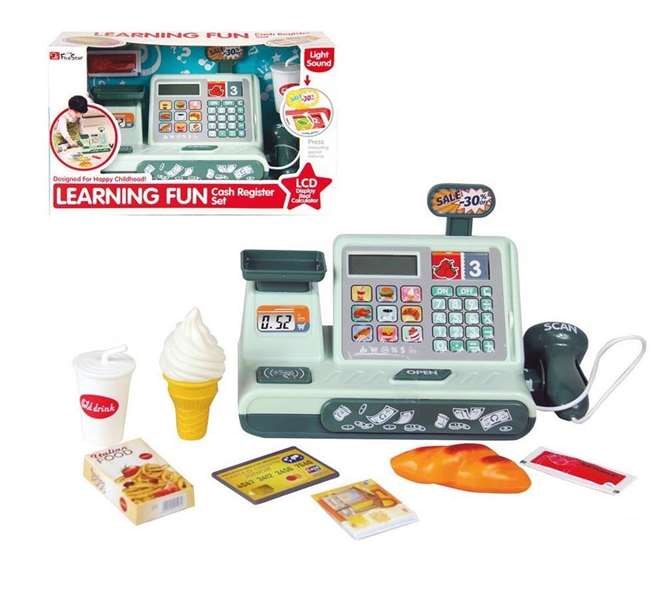 Caja registradora con escáner y accesorios luces y sonidos. Caja registradora con escáner y accesorios luces y sonidos.