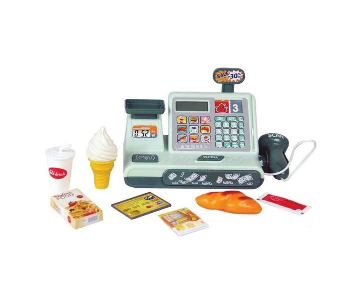 Caja registradora con escáner y accesorios luces y sonidos. Caja registradora con escáner y accesorios luces y sonidos.