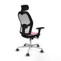 PIQUERAS Y CRESPO Silla de oficina Jorquera Rosa y Blanco
