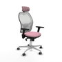 PIQUERAS Y CRESPO Silla de oficina Jorquera Rosa y Blanco