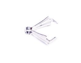 Innspiro Terminal metálico final pinza plateado 11mm (10u)