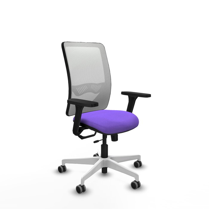 PIQUERAS Y CRESPO Silla de oficina Zulema con mecanismo Sincro/Traslack, Lila y Blanco PIQUERAS Y CRESPO Silla de oficina Zulema con mecanismo Sincro/Traslack, Lila y Blanco