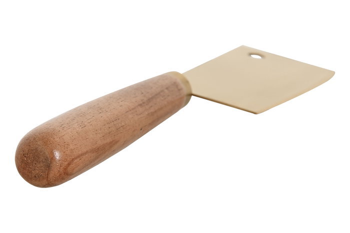 DKD Home Decor Cuchillo para Queso Basicos Dorado Natural Inox Acacia Set 3 Piezas 2 x 17 x 3 cm