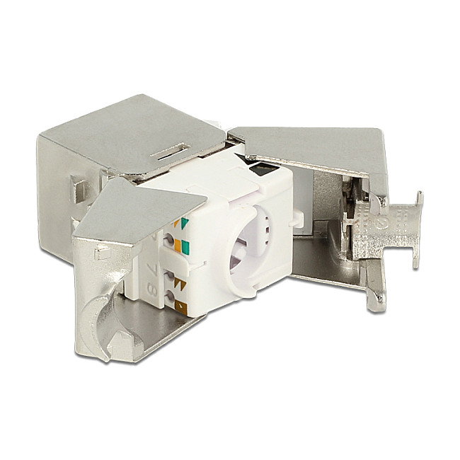 DeLOCK Módulo Keystone RJ45/LSA Cat.6A STP Blanco DeLOCK Módulo Keystone RJ45/LSA Cat.6A STP Blanco