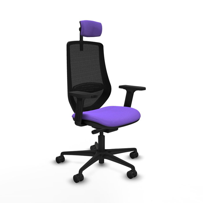 PIQUERAS Y CRESPO Silla de oficina Mardos con mecanismo Sincro/Traslack, Lila y Negro PIQUERAS Y CRESPO Silla de oficina Mardos con mecanismo Sincro/Traslack, Lila y Negro
