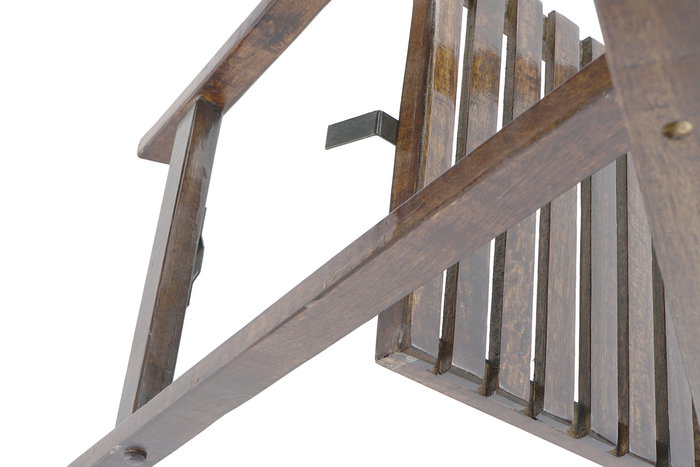 DKD Home Decor Mesa Auxiliar Marron Oscuro 47 x 99 x 45 cm Mango y Hierro con 1 Cajon