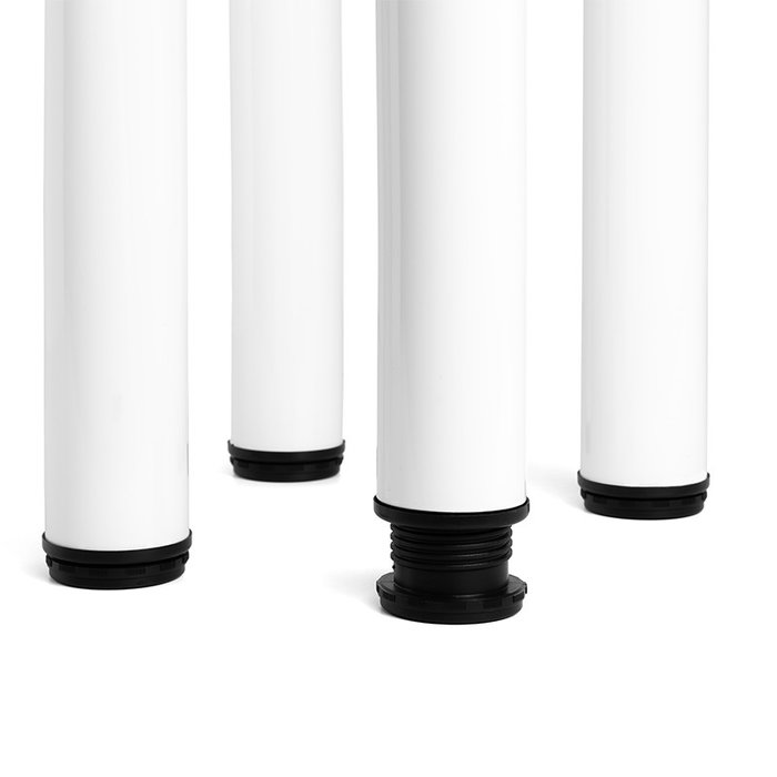 HERRAJES ALK Pata de Mesa Regulable Vigo H710 Ø60 mm Acero Regulable en Altura para Cocina Escritorio Blanco Negro Gris Cromo