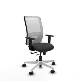 PIQUERAS Y CRESPO Silla de oficina Zulema Gris oscuro y Blanco