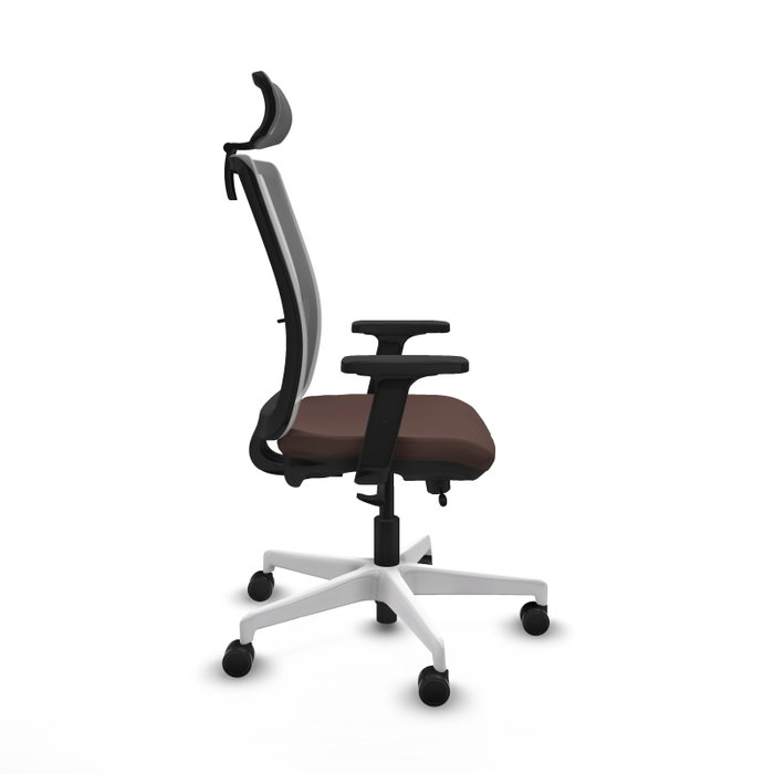 PIQUERAS Y CRESPO Silla de oficina Haches con mecanismo Sincro/Traslack Marrón y Gris