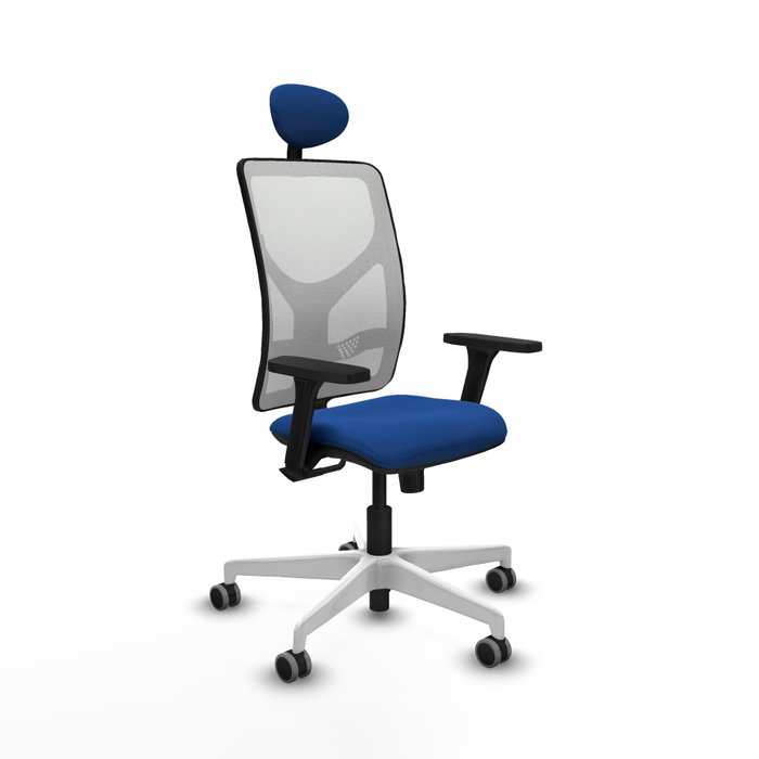 PIQUERAS Y CRESPO Silla de oficina Motilla con mecanismo Sincro, Azul y Blanco PIQUERAS Y CRESPO Silla de oficina Motilla con mecanismo Sincro, Azul y Blanco