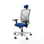 PIQUERAS Y CRESPO Silla de oficina Motilla con mecanismo Sincro, Azul y Blanco