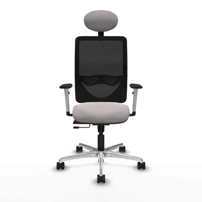 PIQUERAS Y CRESPO Silla de oficina Zulema con mecanismo Sincro/Traslack, Blanco/Negro