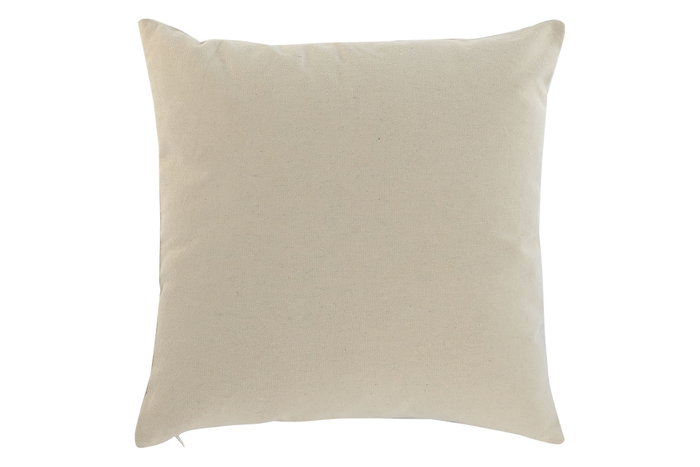 DKD Home Decor Cojín de Algodón Bordado Beige 45x8x45 cm