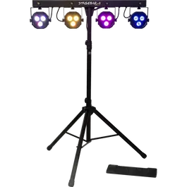 Algamlight Stagebar II Sistema de Iluminación LED 2 en 1 con Trípode y Pedal RGB + Strobe