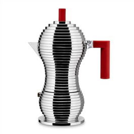 Alessi MDL02/6RFM Pulcina Cafetera 6 Tazas Inducción Roja