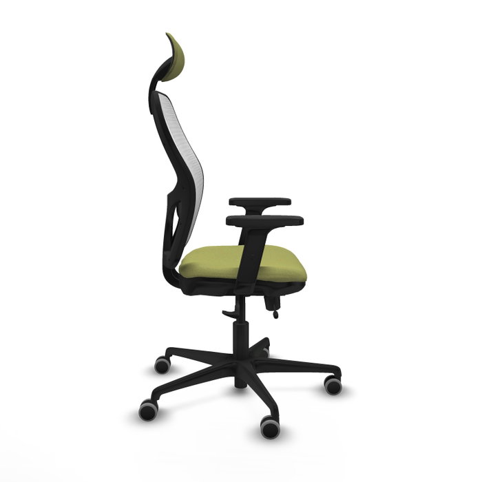 PIQUERAS Y CRESPO Silla de oficina Jorquera Verde oliva y Blanco con mecanismo Sincro/Traslack PIQUERAS Y CRESPO Silla de oficina Jorquera Verde oliva y Blanco con mecanismo Sincro/Traslack