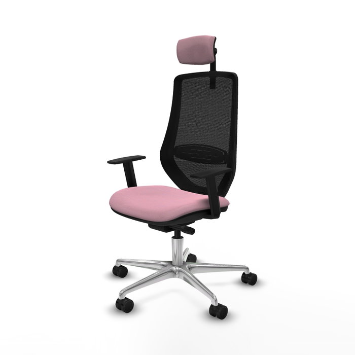 PIQUERAS Y CRESPO Silla de oficina Mardos con mecanismo Sincro/Traslack, Rosa y Negro PIQUERAS Y CRESPO Silla de oficina Mardos con mecanismo Sincro/Traslack, Rosa y Negro