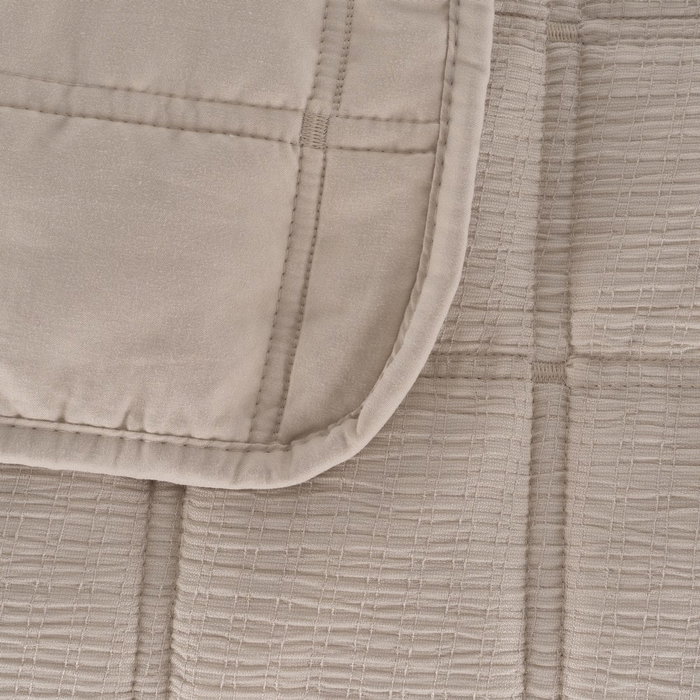 Colcha Beige Poliester Dormitorio 270 X 280 cm