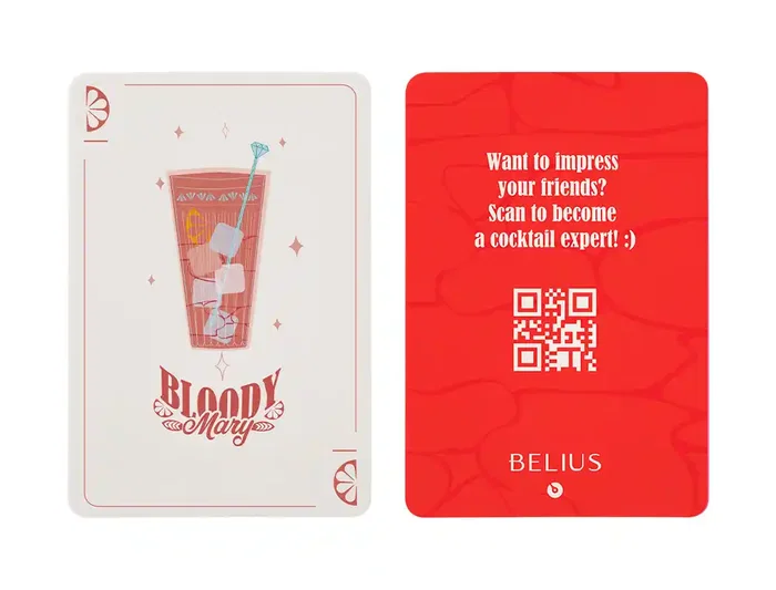 Belius Cocktails Boligrafo y Wallet Aluminio Rojo Plateado Relieve Tinta Azul Caja Diseño Elegante