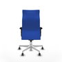 PIQUERAS Y CRESPO Sillón Albacete Azul con Mecanismo Sincro y Base Blanca