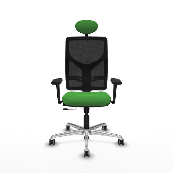 PIQUERAS Y CRESPO Silla de oficina Motilla con mecanismo Sincro/Traslack, Verde y Negro