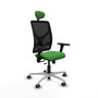 PIQUERAS Y CRESPO Silla de oficina Motilla con mecanismo Sincro/Traslack, Verde y Negro