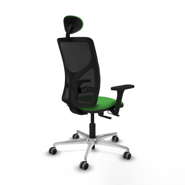 PIQUERAS Y CRESPO Silla de oficina Motilla con mecanismo Sincro/Traslack, Verde y Negro