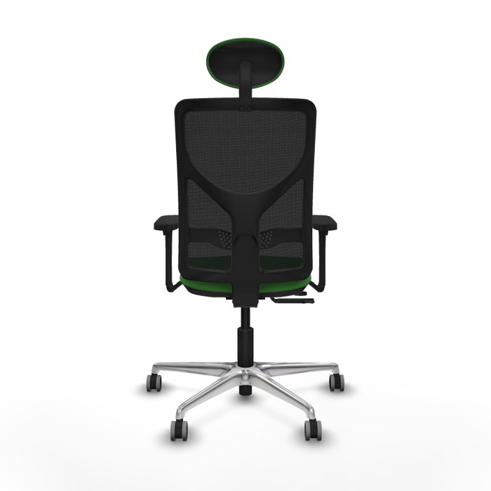 PIQUERAS Y CRESPO Silla de oficina Motilla con mecanismo Sincro/Traslack, Verde y Negro