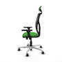 PIQUERAS Y CRESPO Silla de oficina Motilla con mecanismo Sincro/Traslack, Verde y Negro