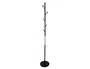 Q-connect Perchero Metálico Negro con Detalles de Madera 5 Colgadores 177x28,5 cm