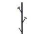 Q-connect Perchero Metálico Negro con Detalles de Madera 5 Colgadores 177x28,5 cm
