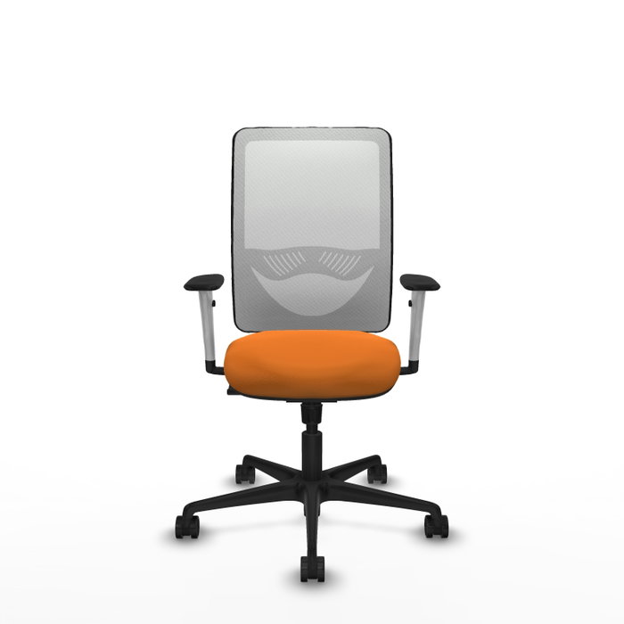 PIQUERAS Y CRESPO Silla de oficina Zulema Naranja y Blanco
