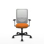 PIQUERAS Y CRESPO Silla de oficina Zulema Naranja y Blanco