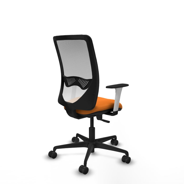PIQUERAS Y CRESPO Silla de oficina Zulema Naranja y Blanco