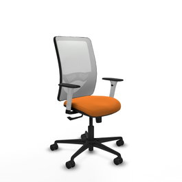 PIQUERAS Y CRESPO Silla de oficina Zulema Naranja y Blanco