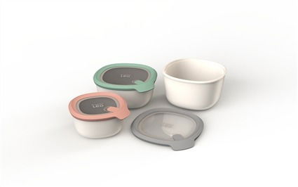 Berghoff 3950220 Set 3 Contenedores de Alimentos Apilables, 100% a Prueba de Fugas, Aptos para Microondas y Congelador