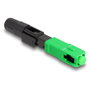 DeLOCK Conector rápido de fibra óptica SC Simplex macho APC para montaje en campo, Monomodo