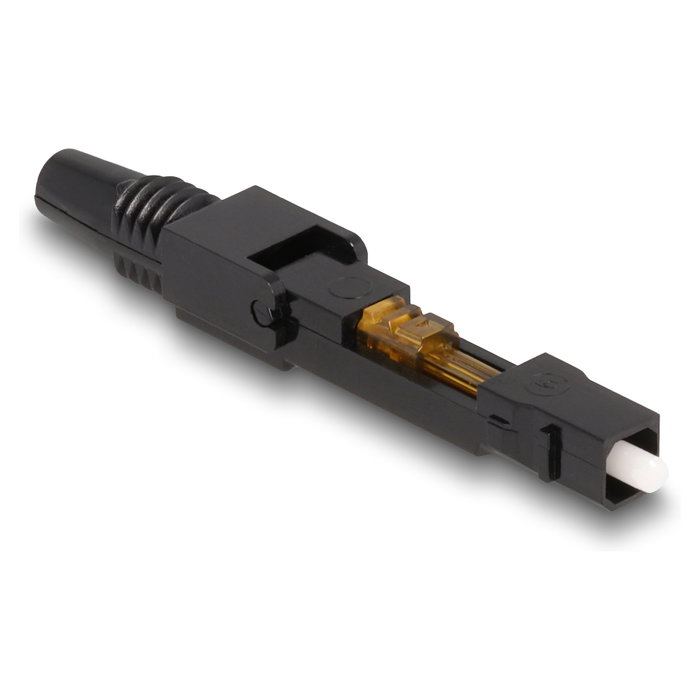 DeLOCK Conector rápido de fibra óptica SC Simplex macho APC para montaje en campo, Monomodo
