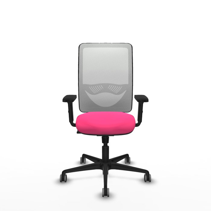 PIQUERAS Y CRESPO Silla de oficina Zulema con mecanismo Sincro Rosa y Blanco