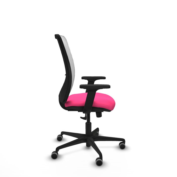 PIQUERAS Y CRESPO Silla de oficina Zulema con mecanismo Sincro Rosa y Blanco